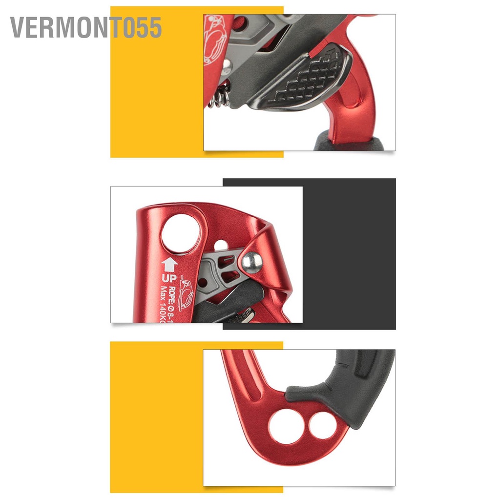 Vermont055 Hướng dẫn leo núi bằng tay phải sử dụng đa mục đích Leo ngoài trời Cây Ascender
