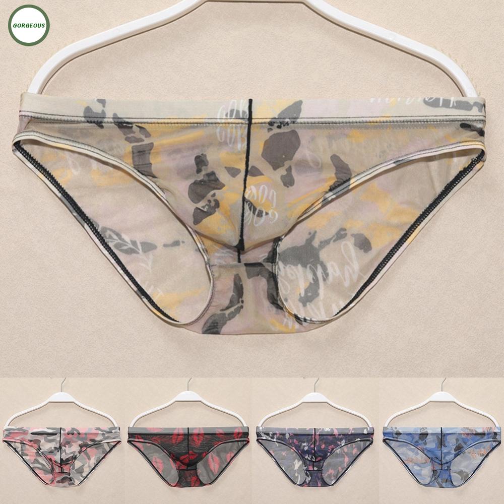 New Coming~Men Brief Breathable Underwear Comfortable Lingerie Low Rise See-Through#Home Essentialses