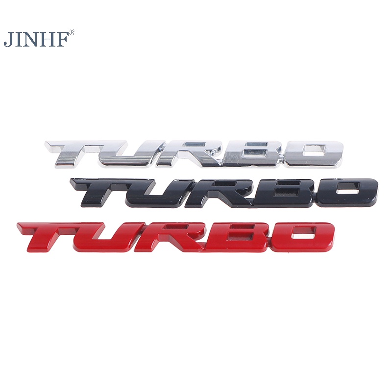 Jinhf 3d kim loại thư turbo xe máy biểu tượng huy hiệu nhãn dán trang trí bên hot