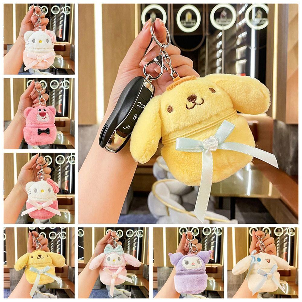 Pinou Ví Đựng Tiền Xu kuromi Mèo kitty cinnamoroll melody Nhồi Bông Xách Tay Họa Tiết Hoạt Hình melody Dễ Thương