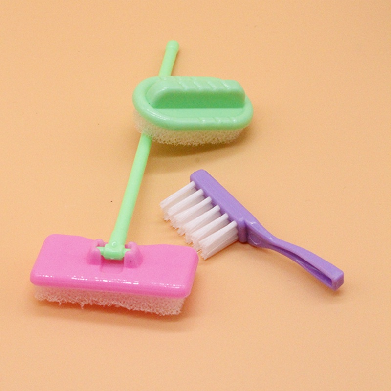 9 cái / bộ mini pretend play mop broom toys dụng cụ và đồ chơi làm sạch trẻ em dễ thương