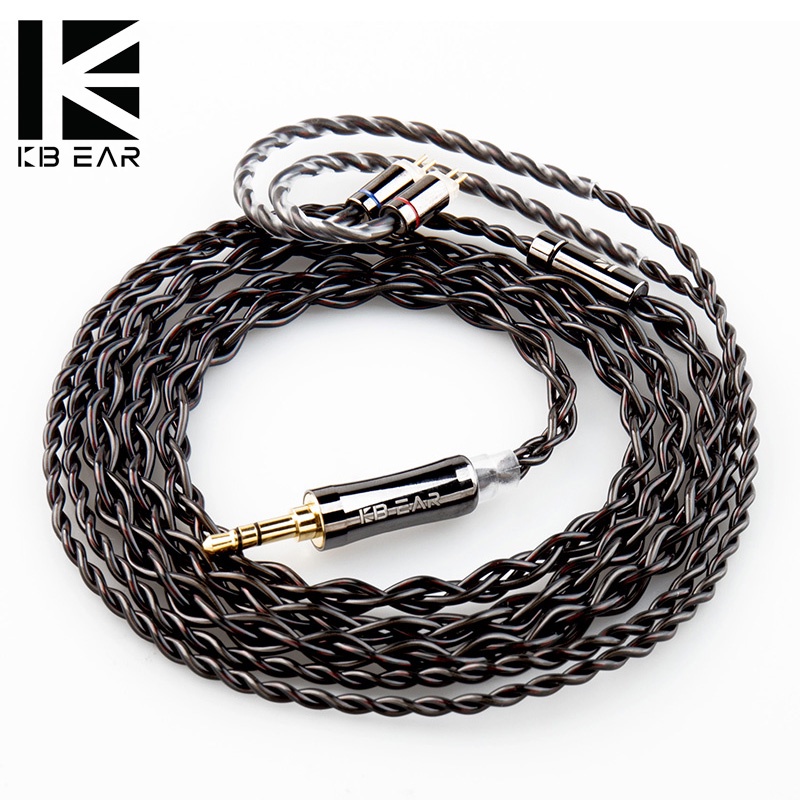 Kbear st7 4n cáp cân nâng cấp bằng đồng không oxy 3.5mm / 2.5mm / 4.4mmplug mmcx / 2pin / qdc kết nối dây tai nghe dây tai nghe