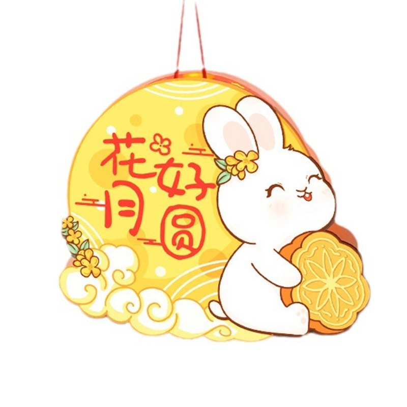 Blg Đèn Lồng Thủ Công Cầm Tay Hình Hoa Anh Đào Thỏ Cho Lễ Hội Trung Thu - lucky bu