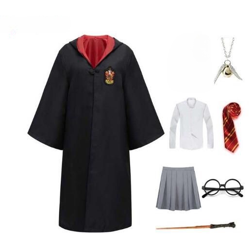 Magic school cloak hogwarts pott robe herm halloween trang phục nhập vai người lớn và trẻ em