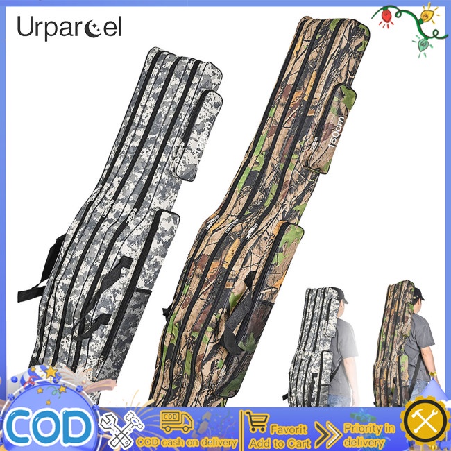 Túi đựng cần câu cá URPARCEL 1.2m/ 3.9ft 1.5m/ 4.9ft sức chứa lớn chống thấm nước có thể gập lại