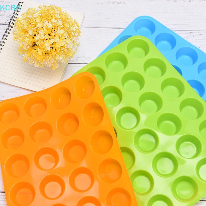 Kc 24 khoang khay chảo silicone mini cupcake cookie dụng cụ nướng khuôn nướng muffin cup bk