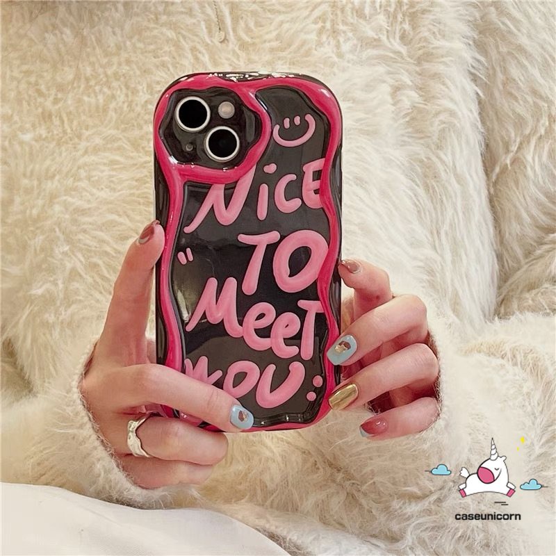 Ốp Điện Thoại Tpu Mềm Bóng Chống Sốc In Chữ 3D Cho iPhone 11 13 12 14 Pro Max 7plus XR 6s 6 7 8 Plus X XS Max SE 2020