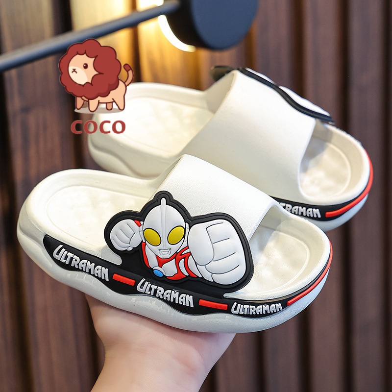 Dép Đi Trong Nhà Đế Dày Chống Trượt In Hình Ultraman Dành Cho Bé Trai