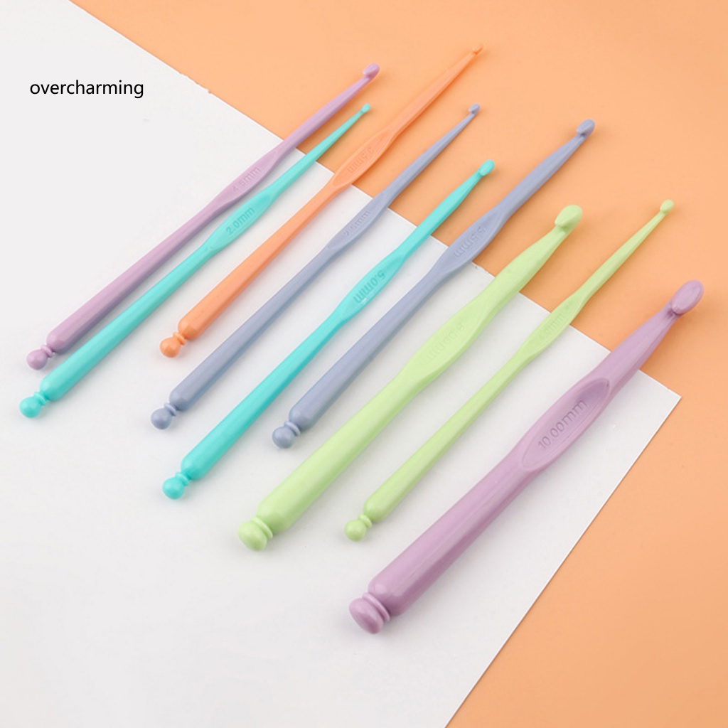 Bộ 12 Cây Kim Móc Len Tay Cầm Dài Màu Sắc Ngẫu Nhiên