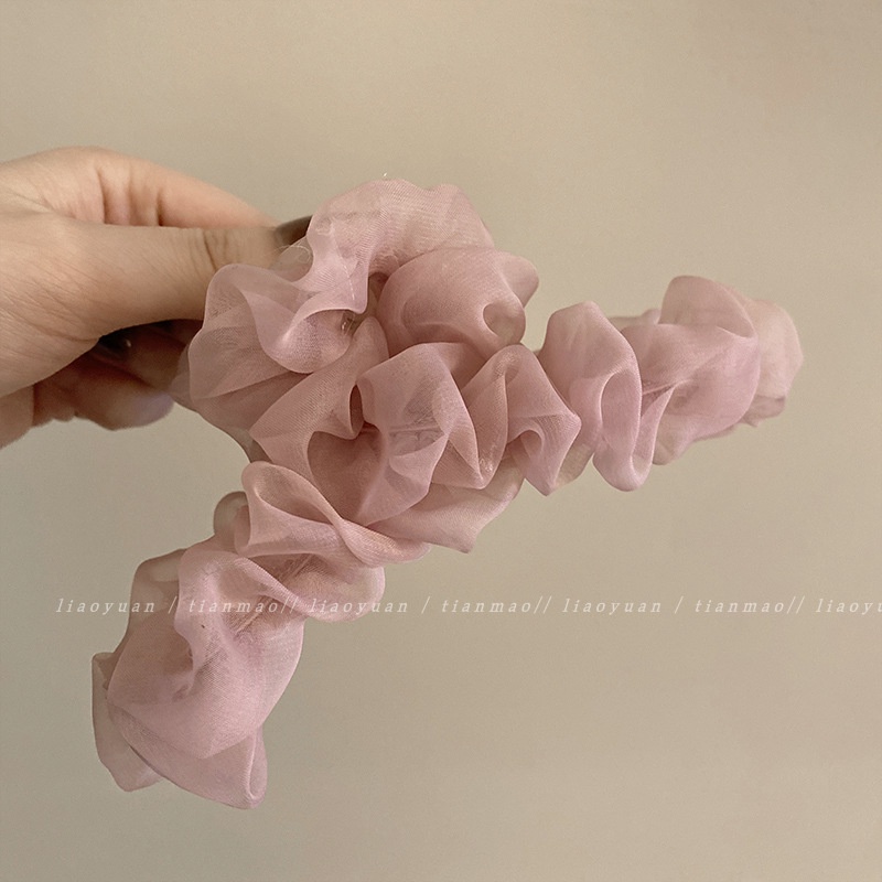 Kẹp Tóc Phối Lưới Thời Trang Mùa Hè Phong Cách Hàn Quốc Dành Cho Nữ