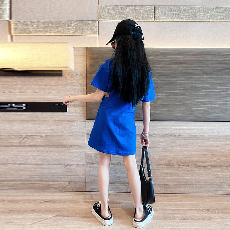 Đầm Thun Mùa Hè 2023 Thời Trang Mới Cho Bé Gái Lớn Tuổi