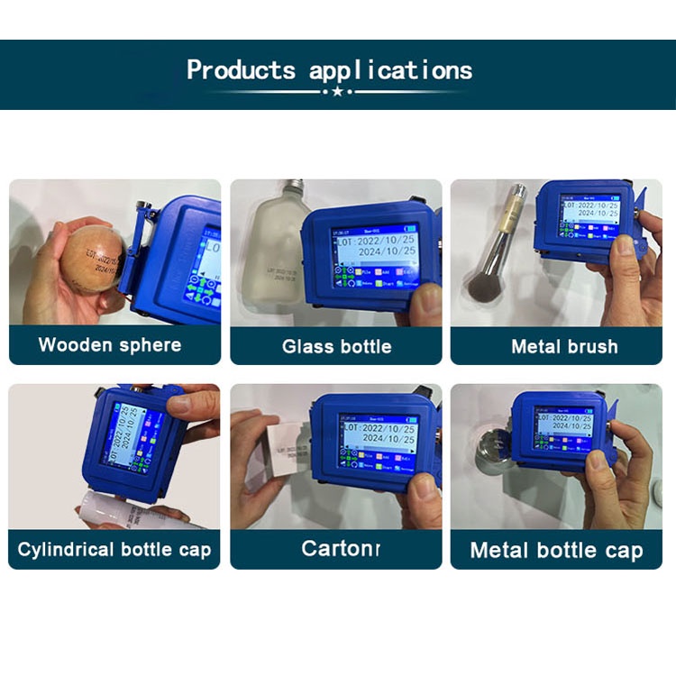 Máy phun mã cầm tay mini Máy phun mã cầm tay nhỏ Ngày sản xuất Mã QR Máy in thông minh 12.7mm