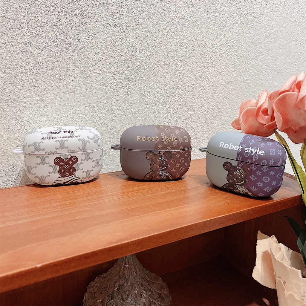 Vỏ Bảo Vệ Hộp Sạc Tai Nghe bluetooth Không Dây Sony LinkBuds S WF-LS900N Hình Gấu Hoạt Hình Dễ Thương Kèm Móc Treo Tiện Dụng