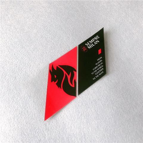 Ac milan Đề Can vinyl Màu Đỏ Đen In Hình logo Câu Lạc Bộ Bóng Đá Trang Trí Xe Hơi Xe Máy Điện