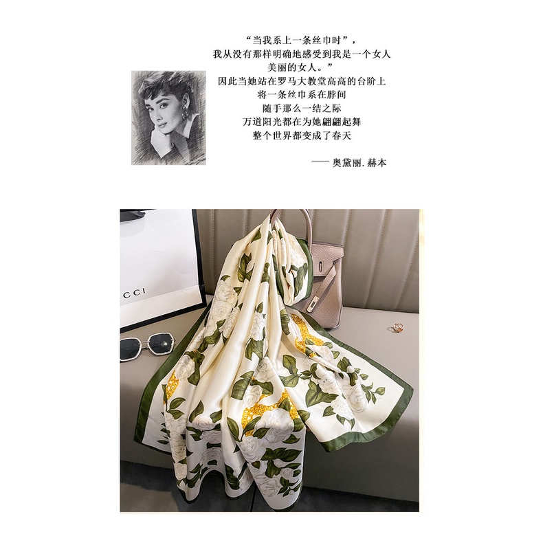 Khăn Choàng Lụa Satin Mỏng Nhẹ Sang Trọng Kích Thước 180x90CM