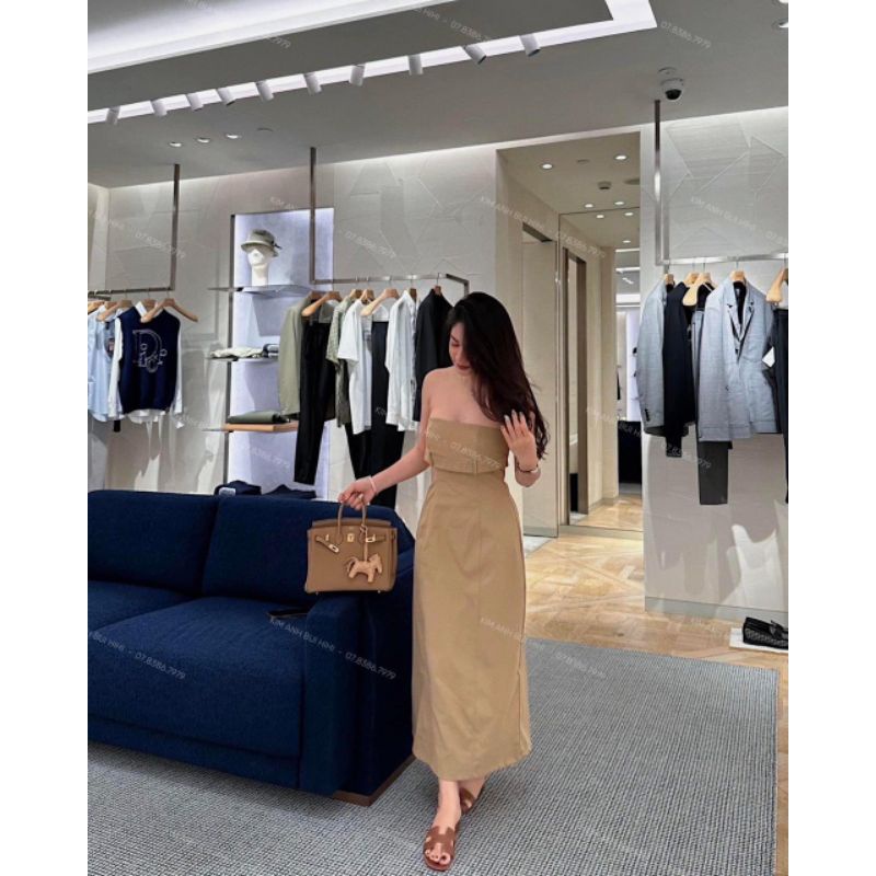 💢Váy cúp ngực thô kaki dáng dài ❤️❤️