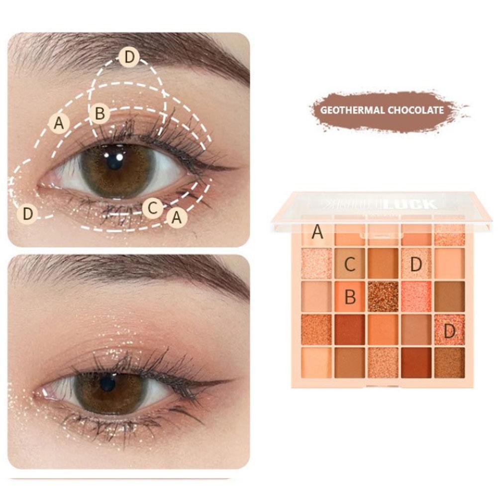 Bảng Phấn Mắt 25 Màu Sắc Tông Lì / Lấp Lánh Dễ Phối Đồ W4K1