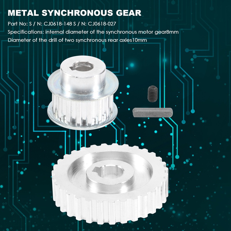 Set 2 Bánh Răng Kim Loại Mini S / N Cj0618 Cho Máy Tiện