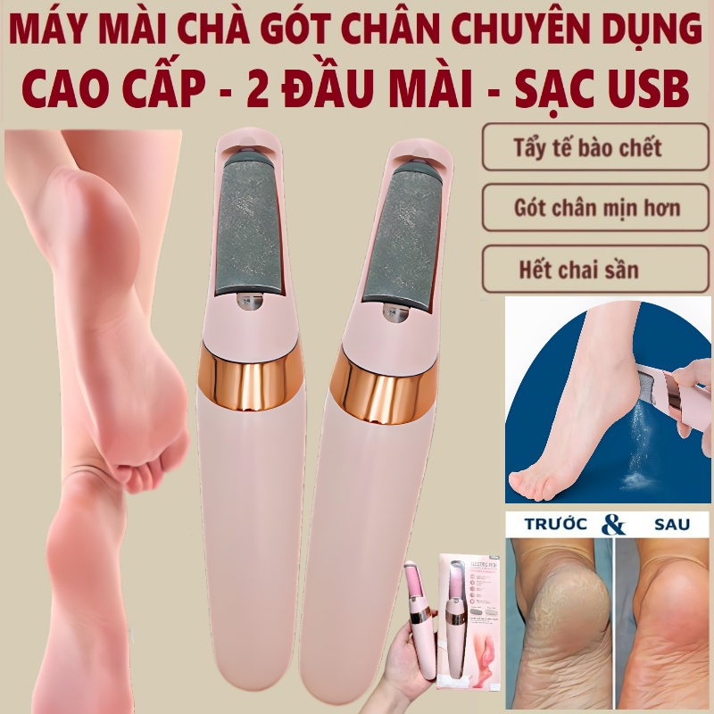 Máy Chà Gót Chân, Tẩy Tế Bào Chết Cho Tiệm Nail, Cá Nhân Tại Nhà Cao Cấp Sạc Tích Điện Làm Mịn Da Giảm Vết Chai Sạn