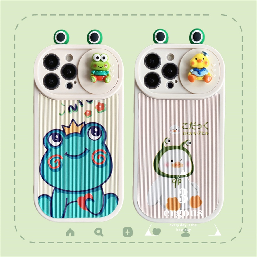 Ốp Điện Thoại TPU Mềm Hình Thú Hoạt Hình 3D Xinh Xắn Cho IPhone 14 13 12 11 Pro Max