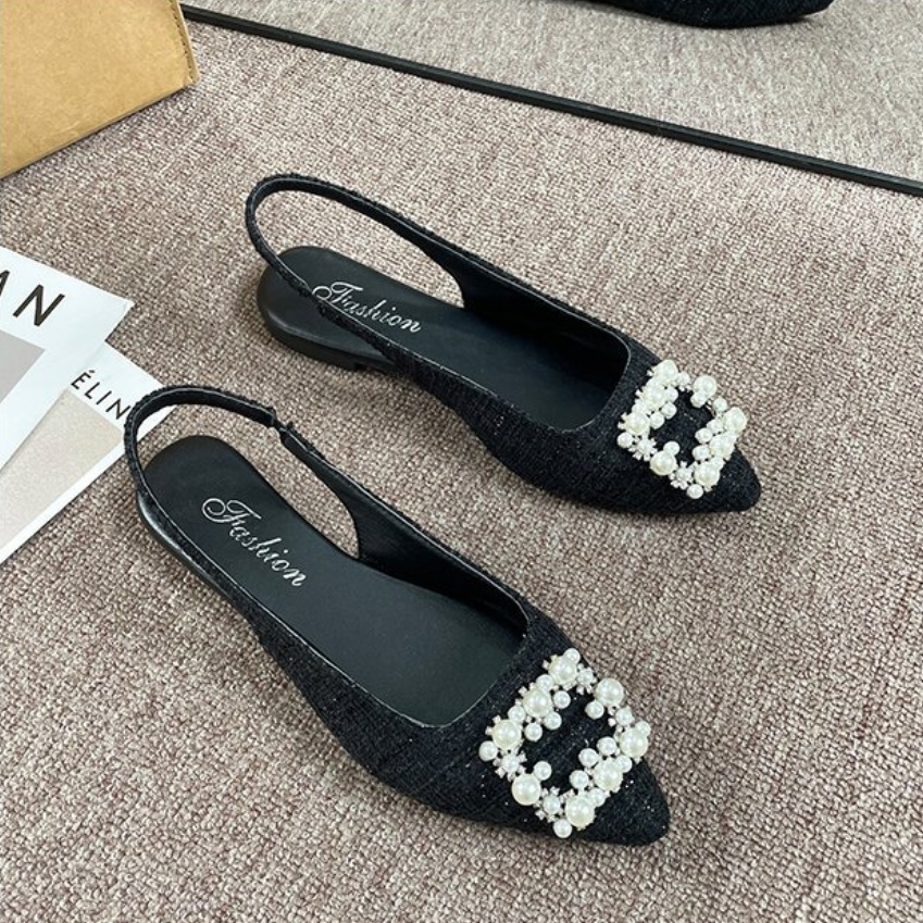 Giày Cao Gót Mũi Nhọn Chất Liệu Satin Thời Trang Pháp Cho Nữ 02510