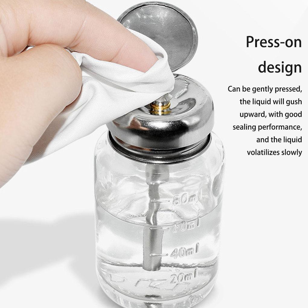 Chai Rỗng Trong Suốt Dạng Nhấn Đựng Dung Dịch Tẩy Sơn Móng Tay Chuyên Nghiệp