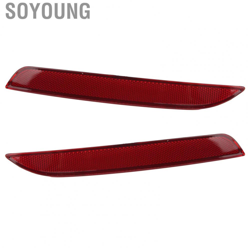 Soyoung Bumper Warning Reflector  High Visibility Waterproof Professional Rear Easy To Install ABS Plastic for F10 5 SERIES 2010‑2016