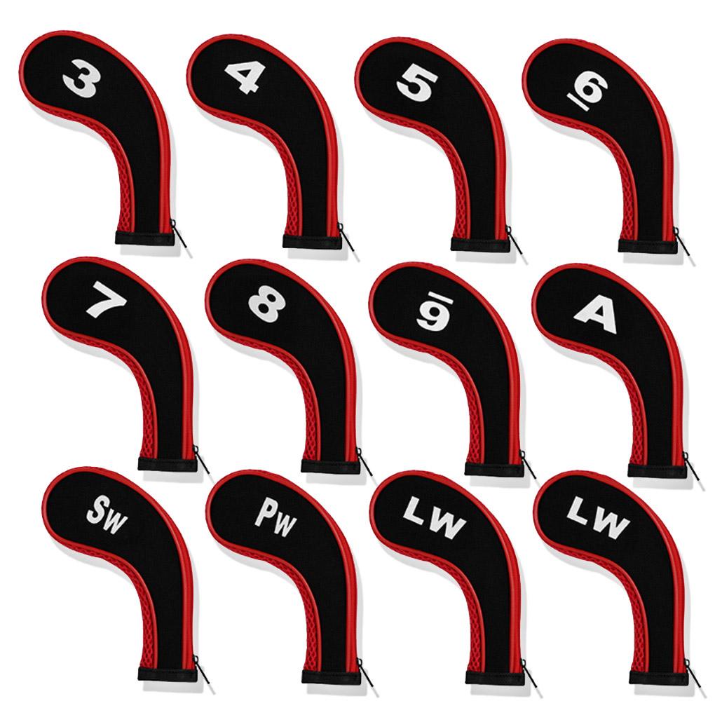 Bộ 12 Vỏ Bọc Bảo Vệ Đầu Gậy Đánh Golf Chống Mòn Tiện Dụng