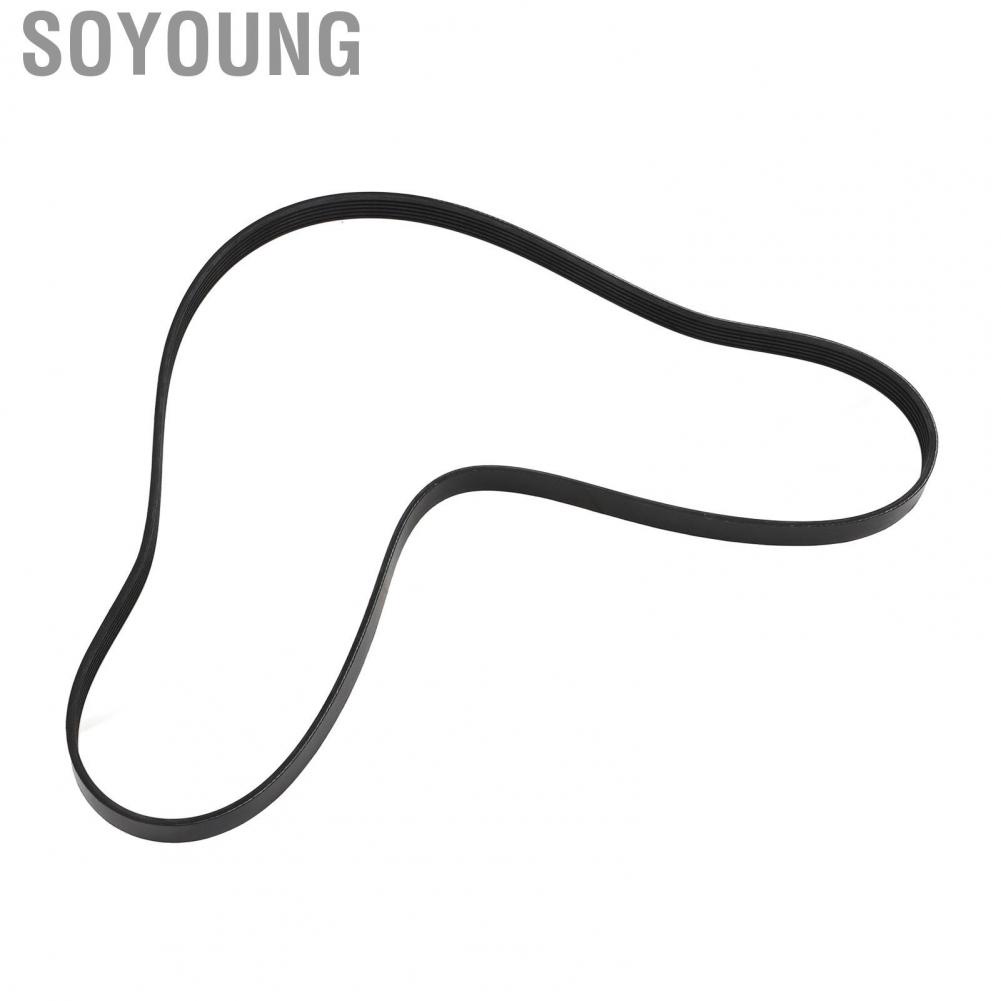 Soyoung AC Compressor Serpentine Drive Belt  Oil Heat Resistant Strong Tensile Cords High Strength 6PK1540 for Car