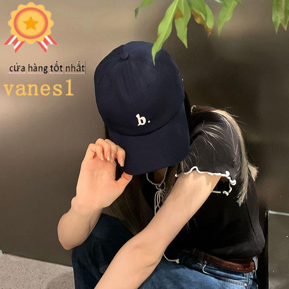 Mũ lưỡi trai thể thao bằng cotton mềm thêu chữ B có thể điều chỉnh thiết kế đơn giản nhiều màu cho nam nữ