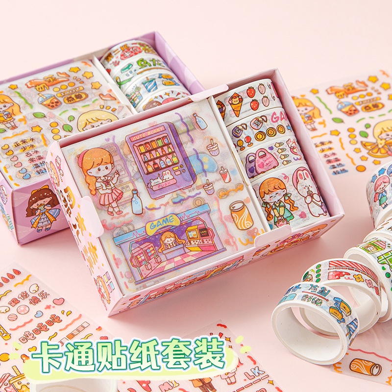 Bộ Sticker Dán Trang Trí Sổ Tay Dễ Thương Cho Bé