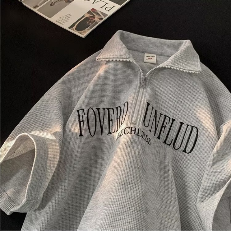 Áo Thun Polo Tay Ngắn In Chữ Phong Cách Hàn Quốc Thời Trang Cho Nam Size M-2XL