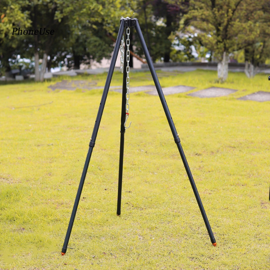 Chân Đế Ba Chân PU Bonfire Chống Trượt Chống Gỉ Dùng Nấu Ăn Cắm Trại Ngoài Trời