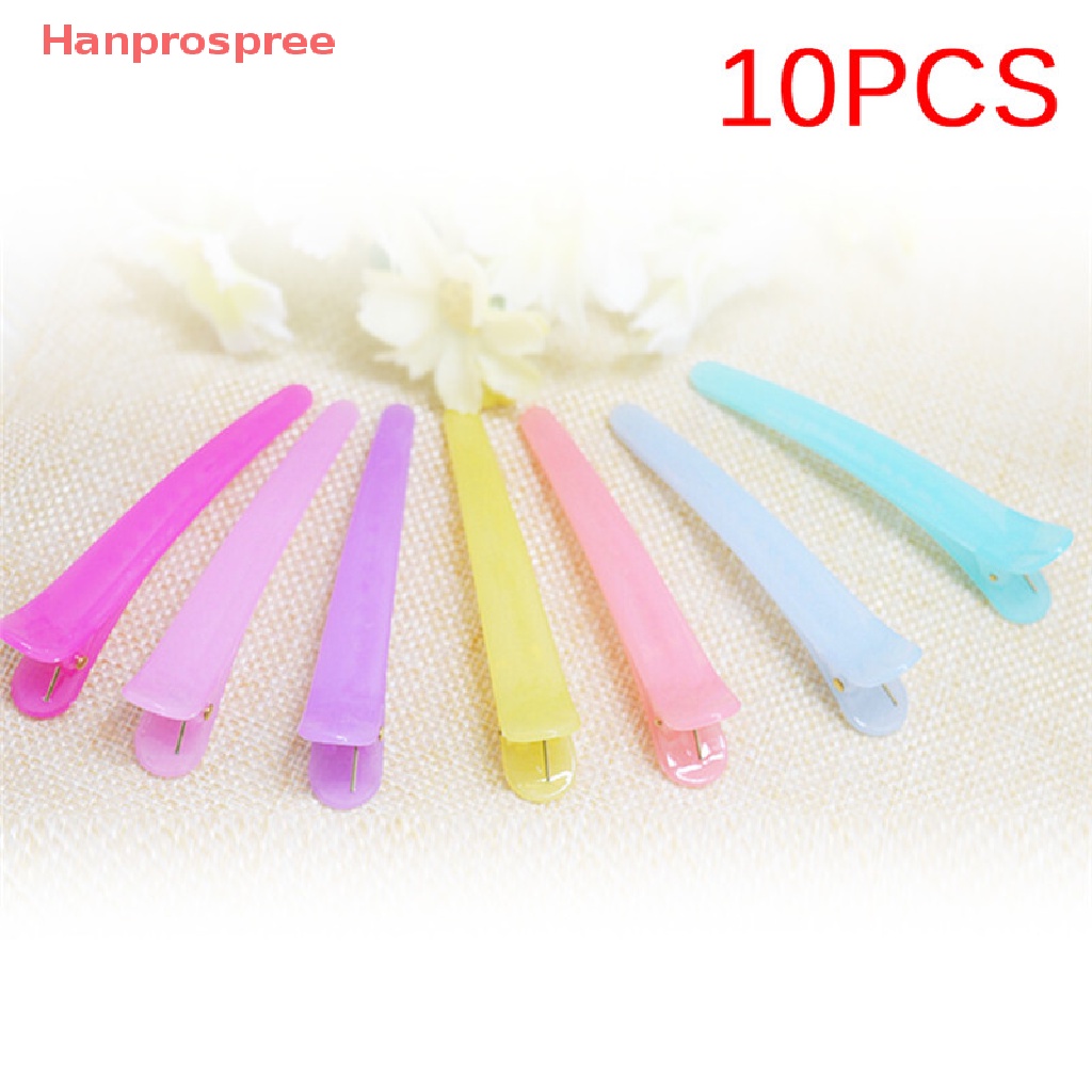 Set 10 Kẹp Tóc Răng Cá Sấu Bằng Nhựa Nhiều Màu Sắc DIY Cho Nữ