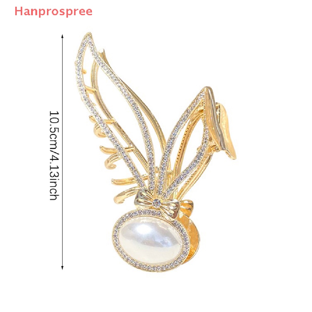 Kẹp Tóc Hình Tai Thỏ Đính Pha Lê Thanh Lịch Cho Nữ