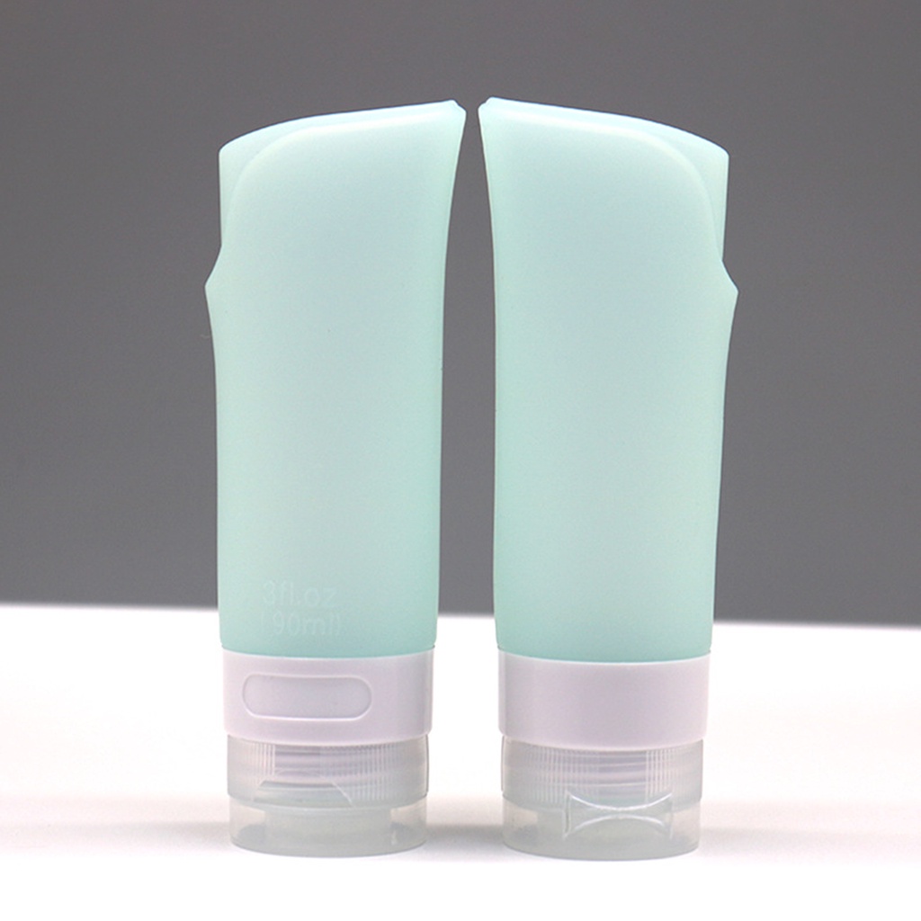 Set 4 Chai Silicone Đựng Dầu Gội 90ML Chống Rò Rỉ Tiện Dụng Khi Đi Du Lịch