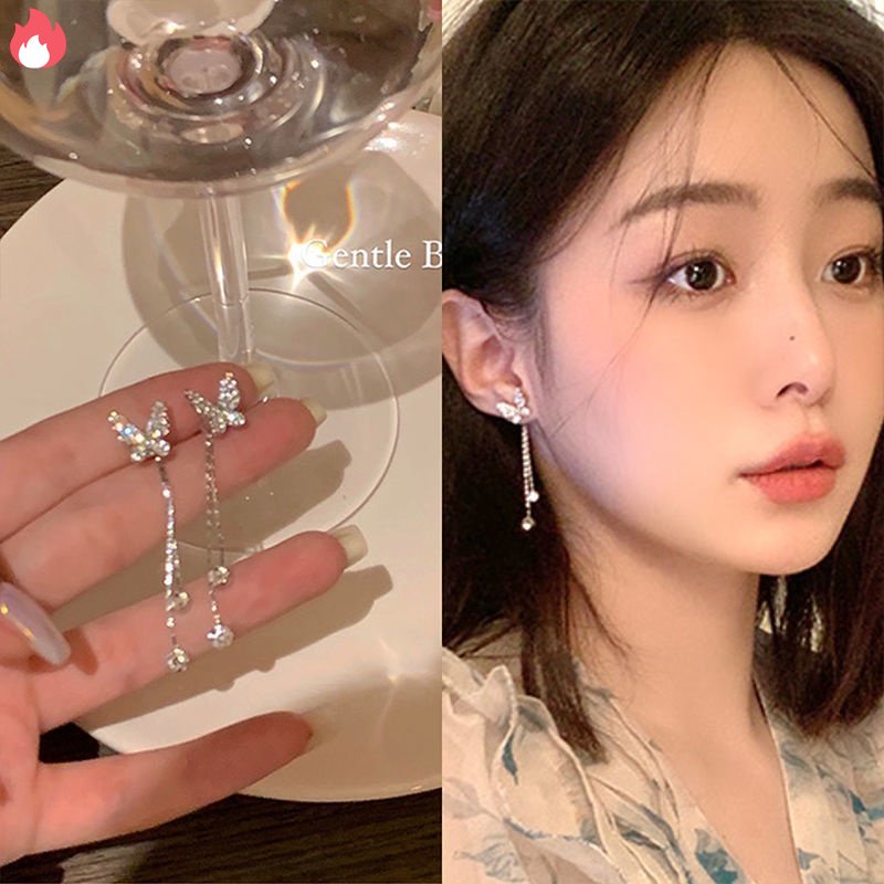 Bông Tai Hình Bướm Tua Rua Thời Trang Dành Cho Nữ