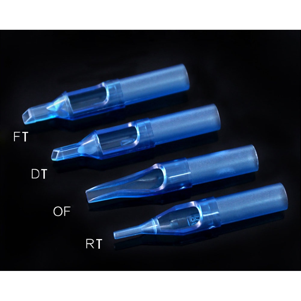 Set 50 Đầu Phun Xăm Nhựa Trong Suốt Hình Chim Màu Xanh Dương Dùng Một Lần