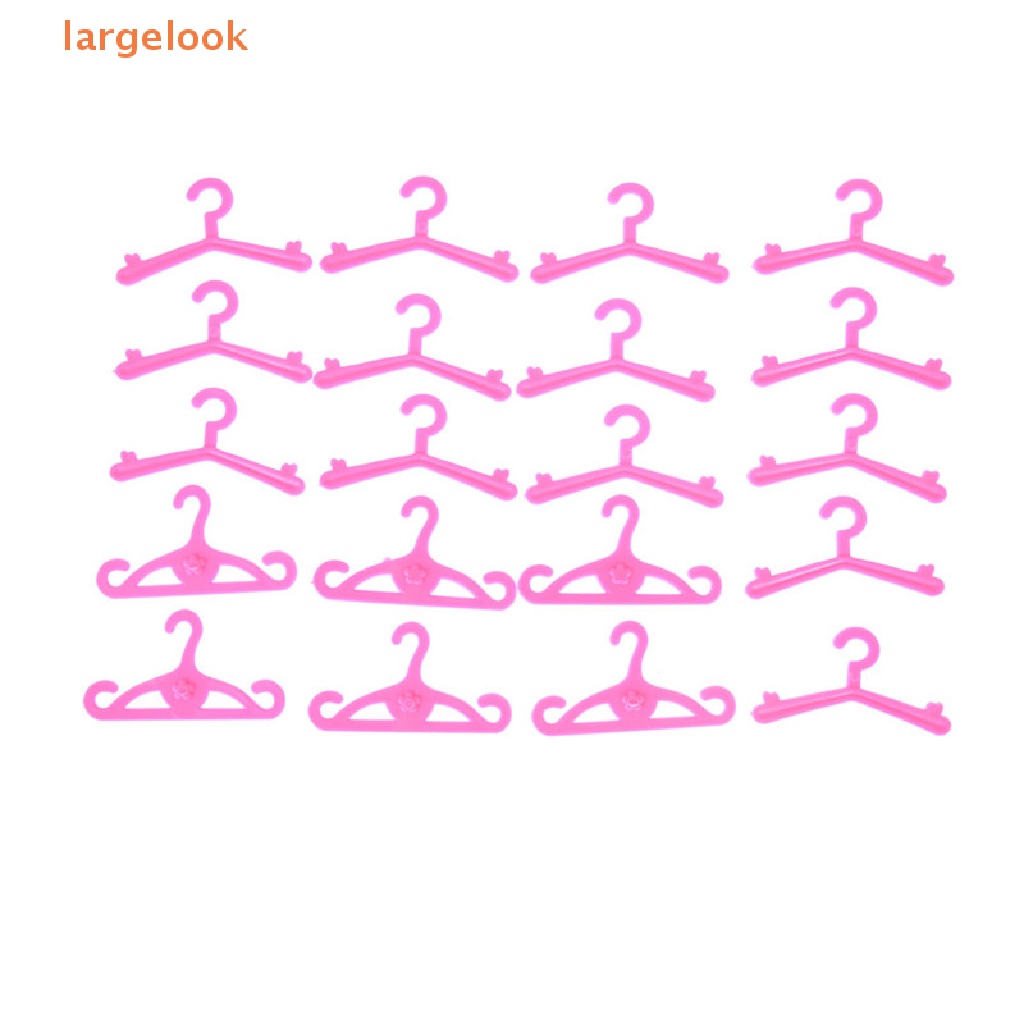 Set 20 Móc Treo Quần Áo Màu Hồng Dành Cho Búp Bê Barbie