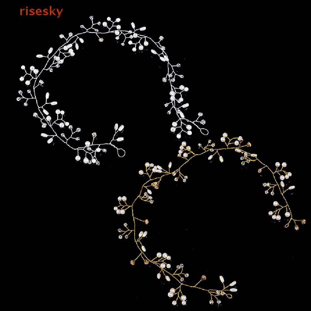 Băng Đô Đính Ngọc Trai Giả 50cm Cho Cô Dâu