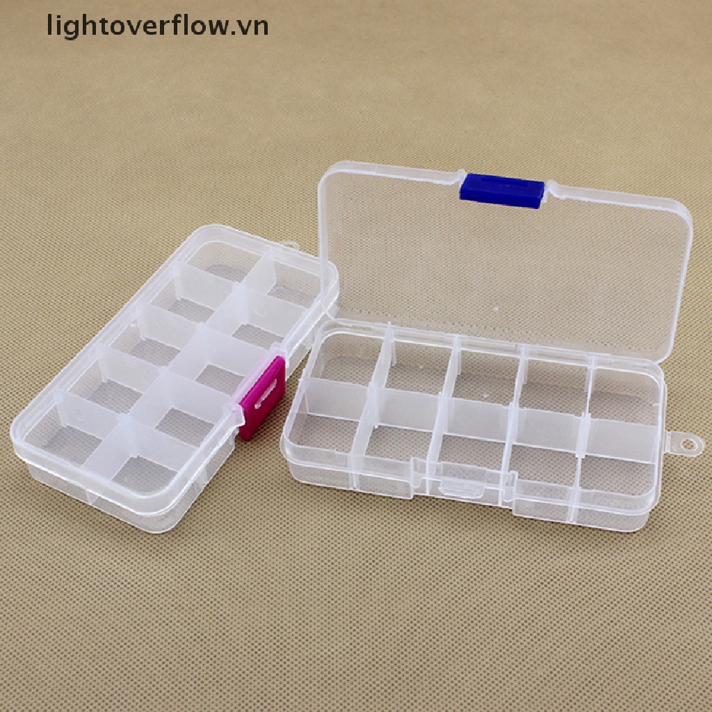Hộp Nhựa Trong Suốt Đựng Hạt / Trang Sức / Hạt / Sơn Móng Tay 10 Ngăn Tùy Chỉnh Tiện Dụng