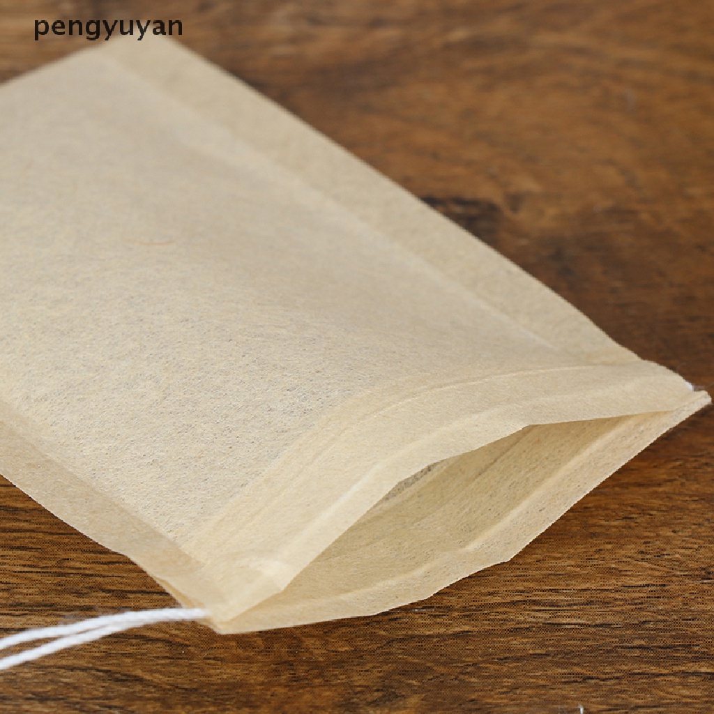 Set 100 Túi Lọc Trà Bằng Giấy Rỗng Có Dây Rút