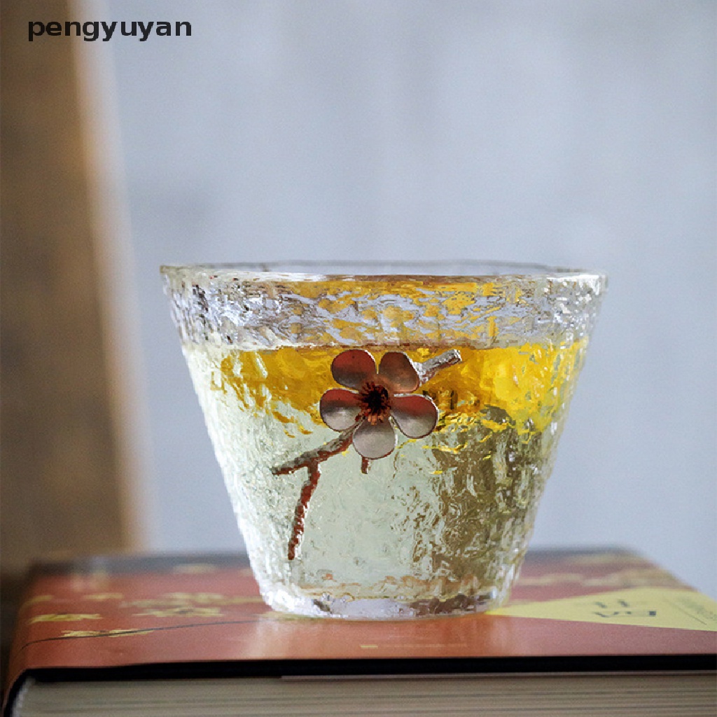 [pengyuyan] Cốc Thủy Tinh Uống Trà Nhỏ Chịu Nhiệt Cao Kiểu Nhật Bản [Mới]