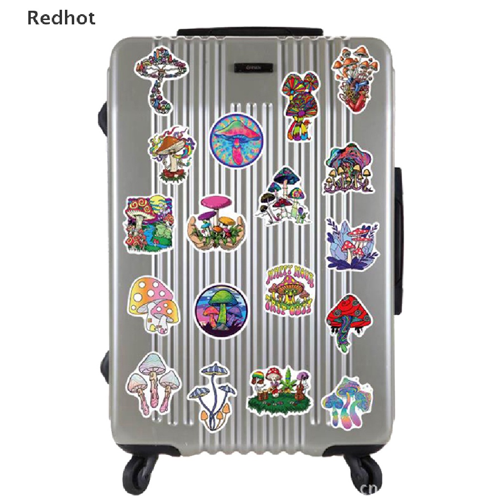 Bộ 50 Miếng Dán Hình Nấm Graffiti Trang Trí Ván Trượt / Guitar / Laptop