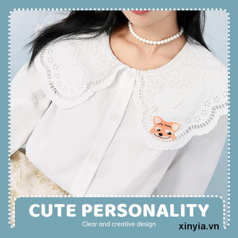 Ghim Cài Áo Chất Liệu Acrylic Mềm Họa Tiết Hoạt Hình Dễ Thương