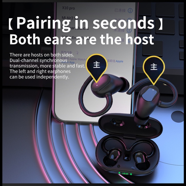 Tai Nghe Thể Thao Zevaret X10pro Bluetooth 5.1 Màn Hình Kỹ Thuật Số Phong Cách Doanh Nhân