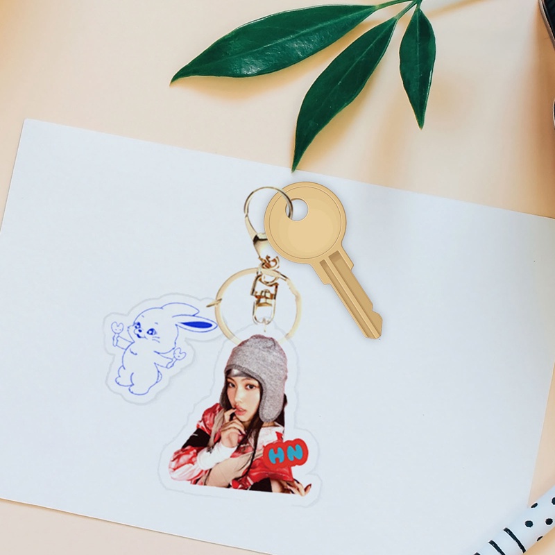 Ygt Móc Khóa Acrylic Hình Thỏ MINJI HANNI DANIELLE HAERIN HYEIN Đáng Yêu