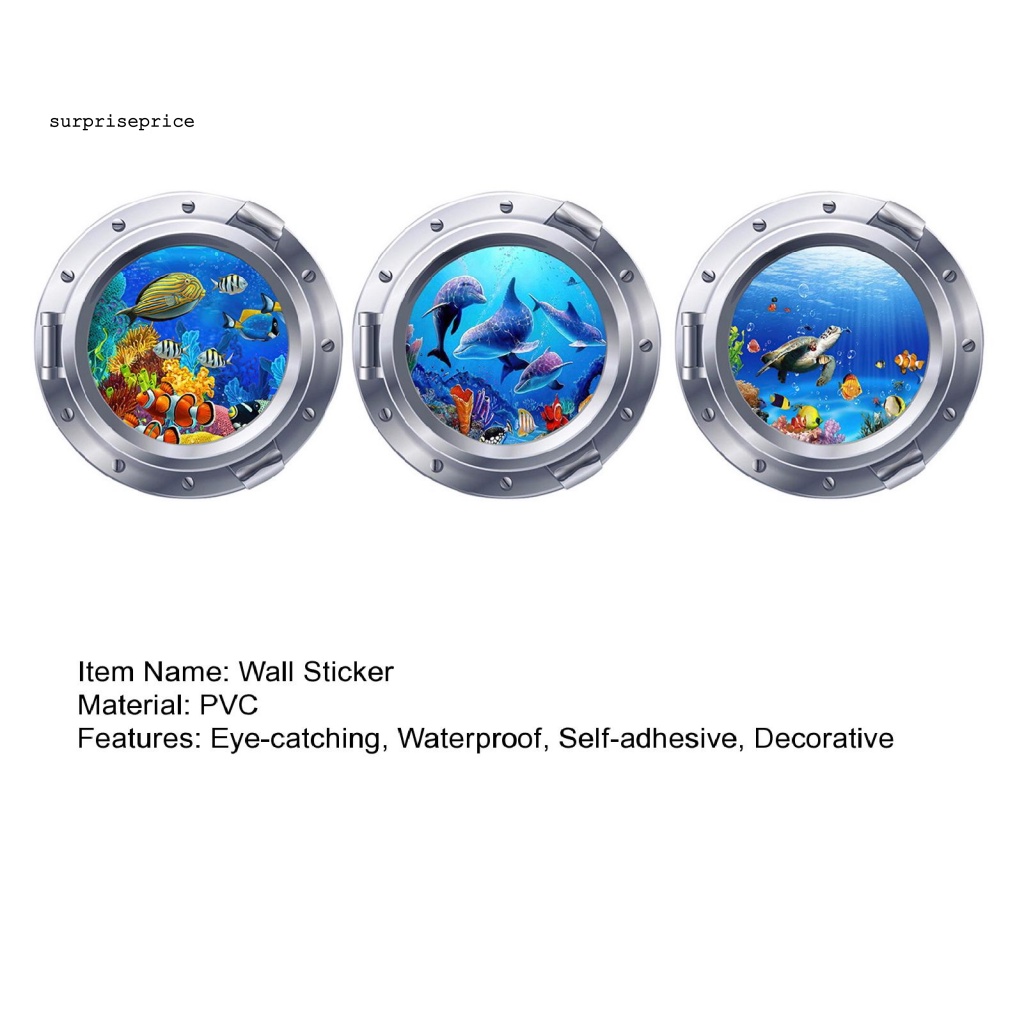 Sticker Dán Tường Chống Thấm Nước Họa Tiết Động Vật 3D Dùng Trang Trí Nhà