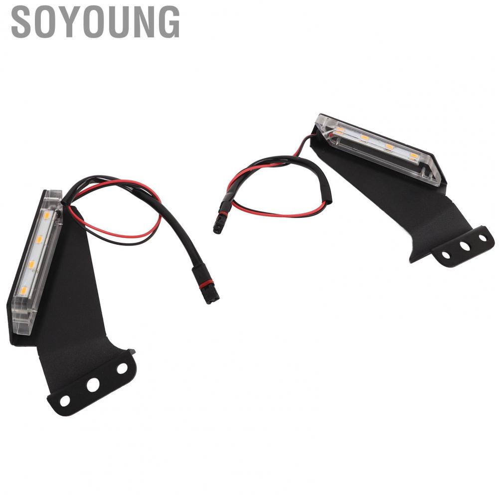 Soyoung Front Turn Signal Light  Easy Install 12V 1.5W Amber Transparent Lens Invisible Wing Indicator for S1000RR