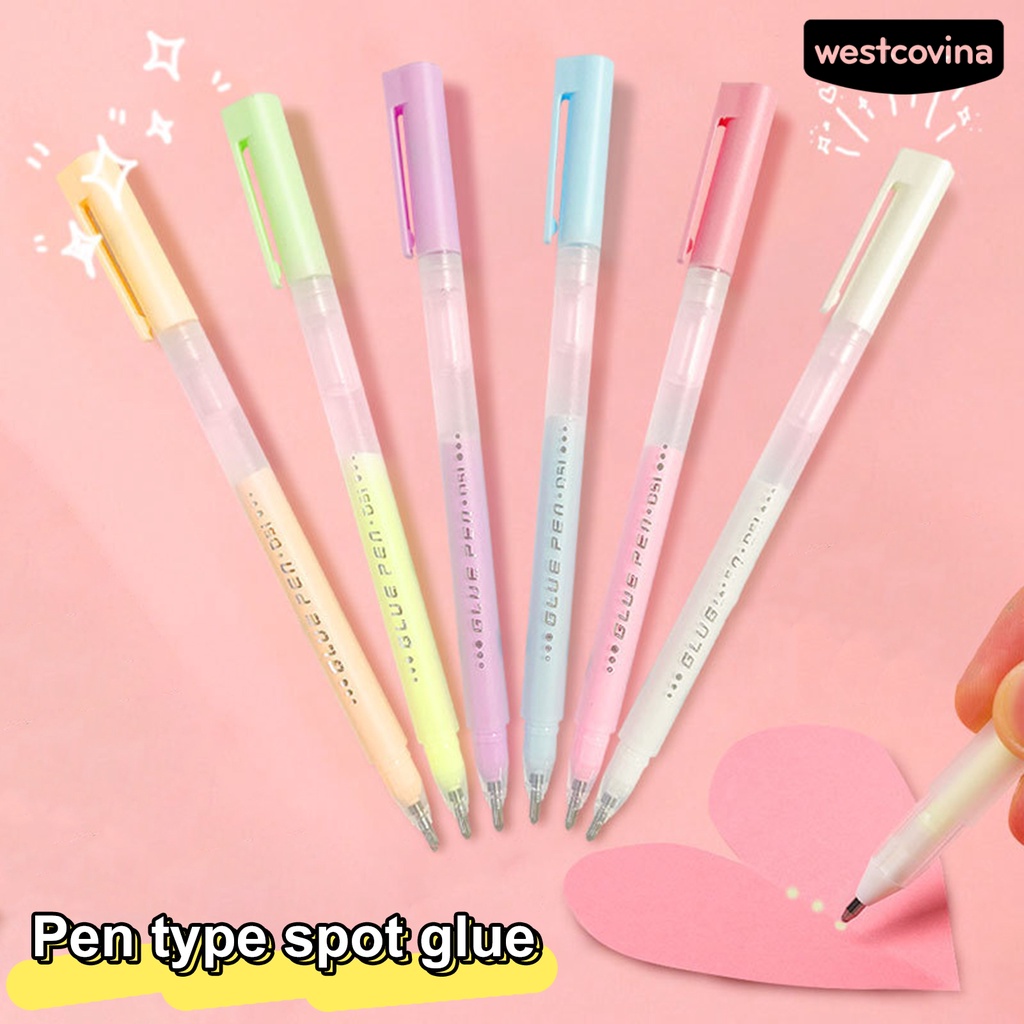 [COD]♪Set 6 Bút Keo Vỏ Nhựa Dạng Lỏng Nhanh Khô Dành Cho Học Sinh